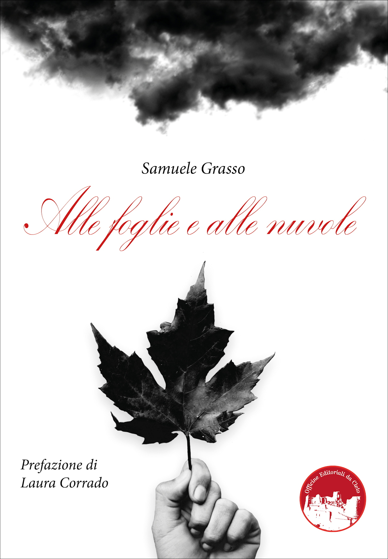 La copertina del libro dal titolo ALLE FOGLIE E ALLE NUVOLE di Samuele Grasso